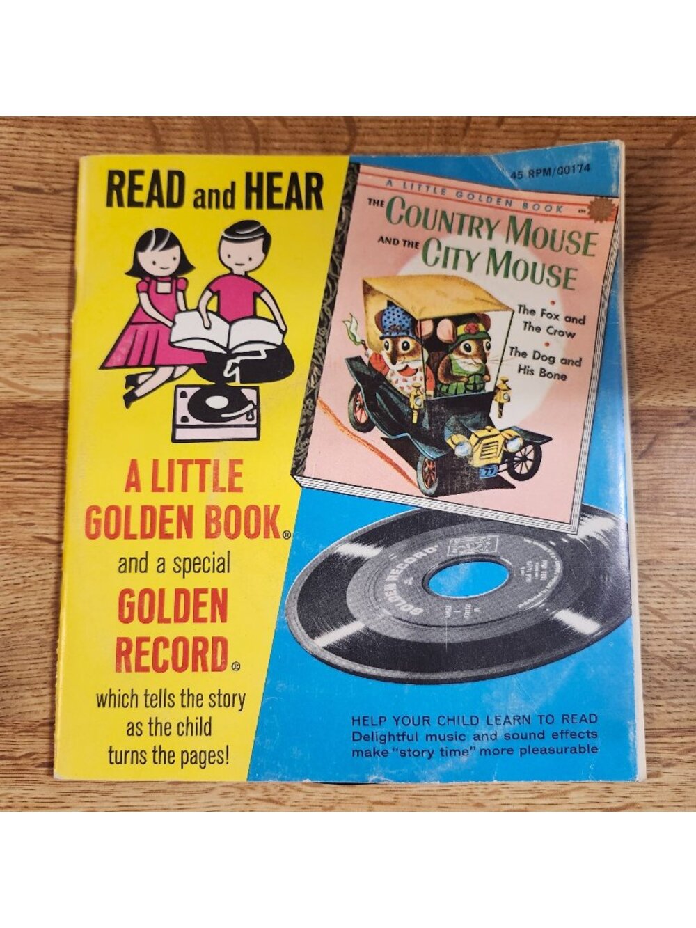 Country Mouse and City Mouse Richard Scarry Read and Hear Book & Record Little G